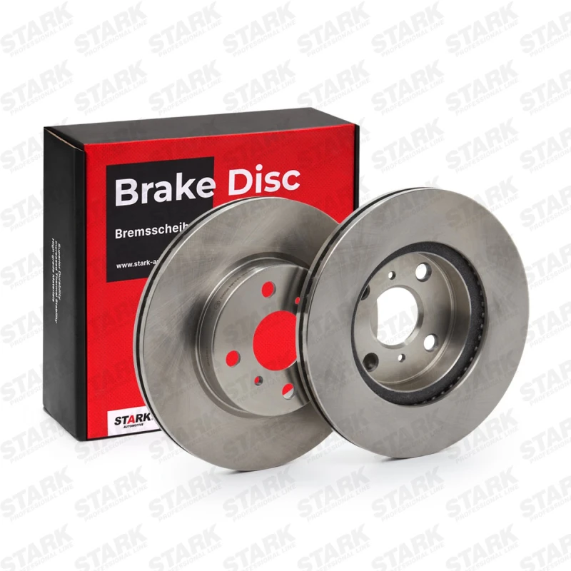 Image of STARK SKBD-0023308 Brake disc Front Axle, Vented, Cast Iron, Uncoated, Untreated, without bolts/screws Cast Iron Brake Disc (82)