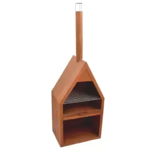 Image of Ivyline 171cm Outdoor Henley Fireplace with Grill - Rust