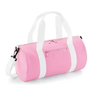 Image of Bagbase Mini Barrel Bag (One Size) (Classic Pink/White)