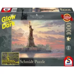 Image of Thomas Kinkade: Dedicated to Liberty, Glow in the Dark 1000 Piece Jigsaw Puzzle
