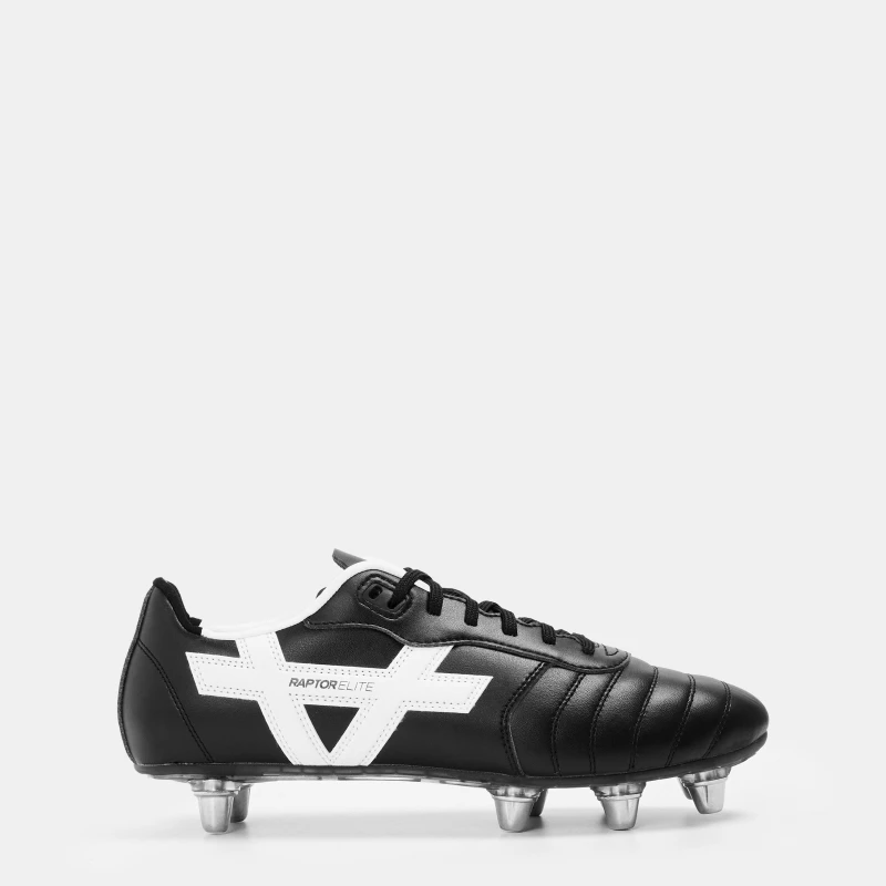 Image of OXEN Raptor Elite Adults Soft Ground Football Boots Black/White unisex 8 (42)