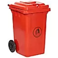 Image of GPC Wheeled Bin LWB80Y_RED 80 L 78 x 54 x 47cm Red