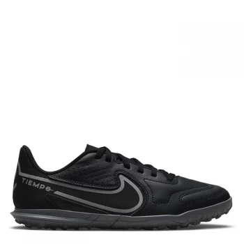 Image of Nike Tiempo Legend Club Childrens Astro Turf Trainers - Black/IronGrey