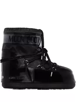 image of MOON BOOT Womens Icon Glance Low Boots Black