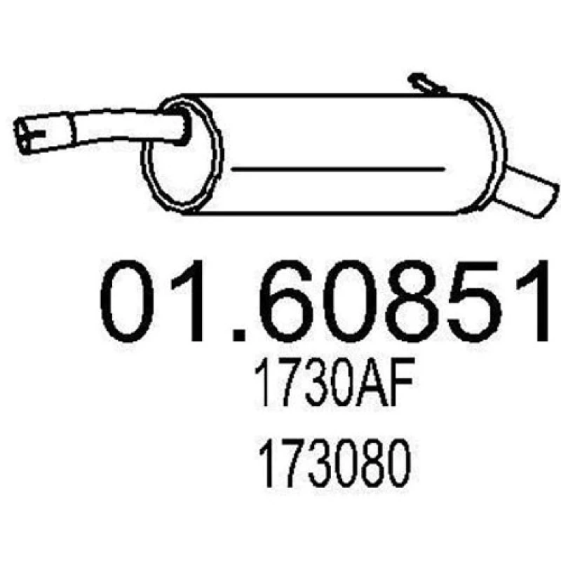 Image of MTS 01.60851 Rear silencer End Silencer (3437)