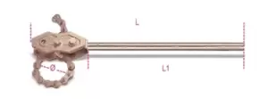 image of Beta Tools Spark-Proof Reversible Chain Pipe Wrench Max Ø: 100mm 003860806