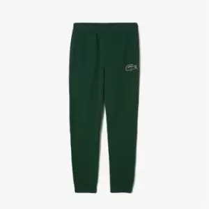 image of Lacoste Unisex Organic Cotton Fleece Trackpants Size 5 - L Green