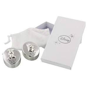 image of Disney Winnie the Pooh Silver Plated First Tooth & Curl Set