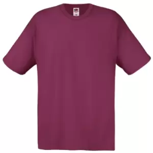 image of Fruit Of The Loom Mens Screen Stars Original Full Cut Short Sleeve T-Shirt (M) (Burgundy)