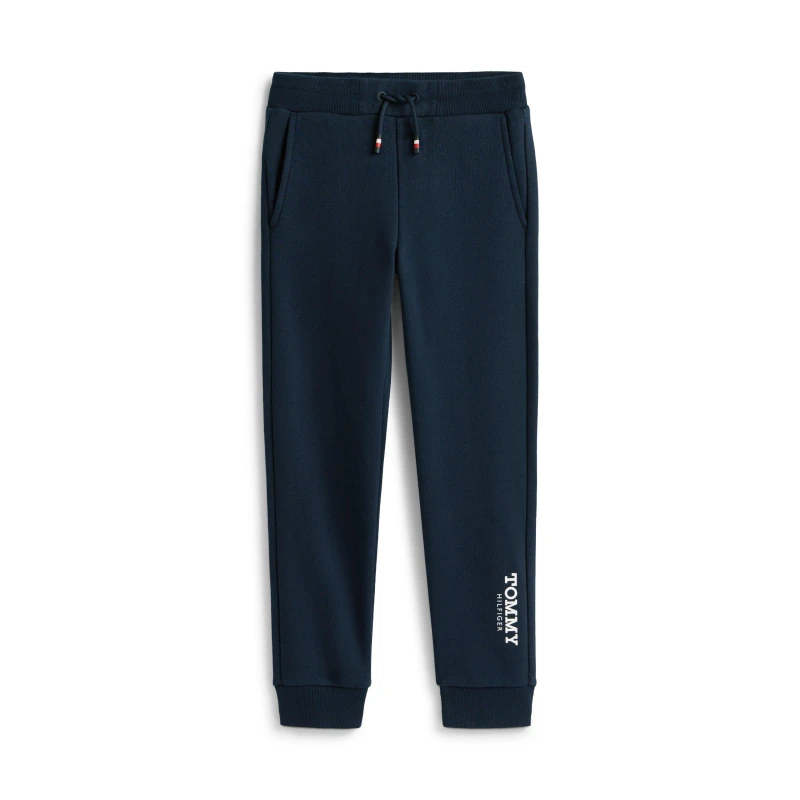 Image of Tommy Hilfiger Kids Mono Closed Hem Fleece Joggers Night Navy C1G male 16Y