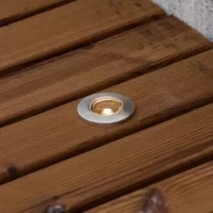 Image of Mini LED Outdoor 12V System G4 Stainless Steel Recessed Ground Light Spot Set Of 6 - Transformer Included, IP44