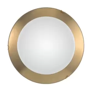 Image of Moon Lifestyle Simple Flush Ceiling Light Gold, 3x E27