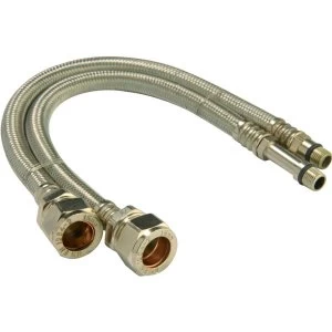 Image of Wickes Flexible Monobloc Tap Connector - 15 x 10 x 300mm Pack of 2