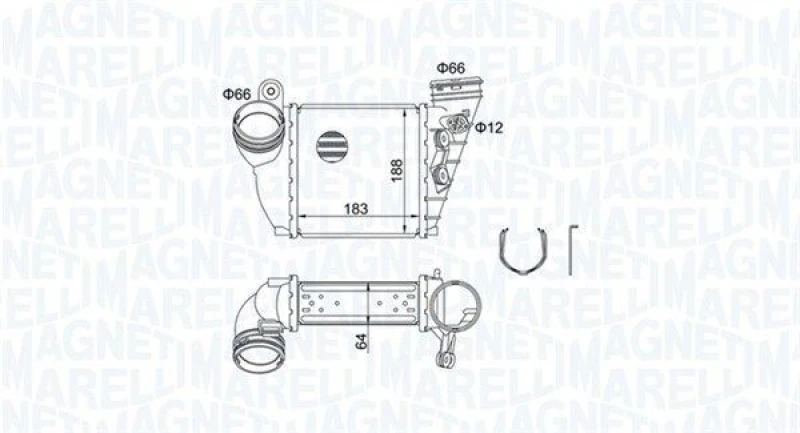 Image of MAGNETI MARELLI Intercooler MAGNETI MARELLI 351319204870