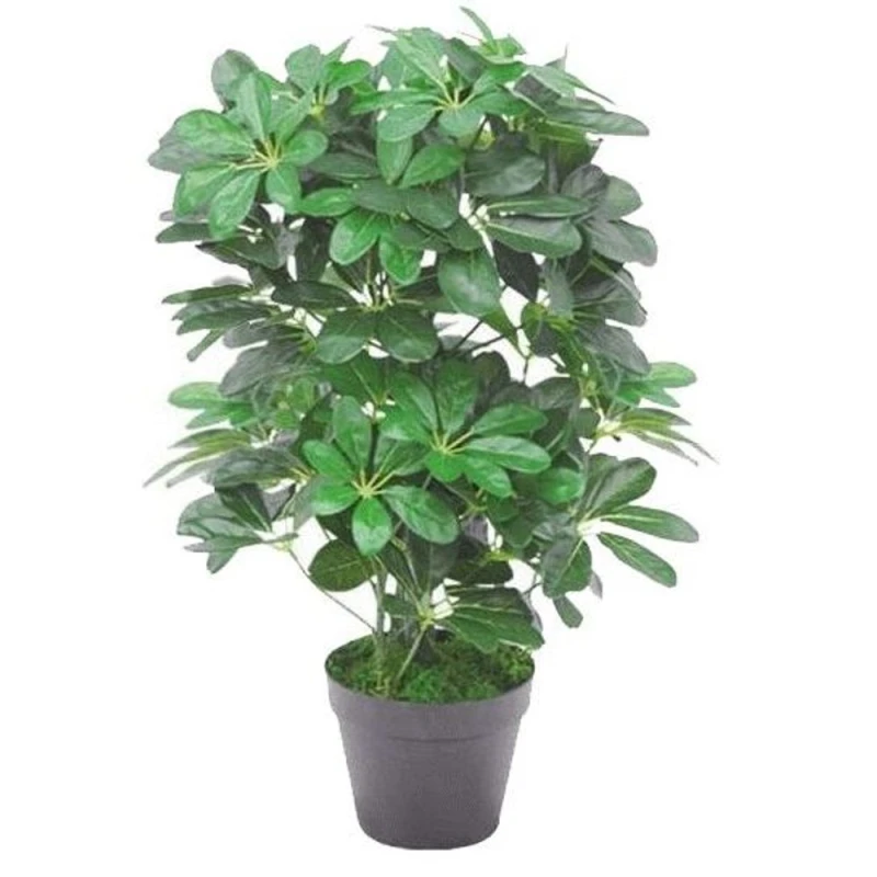 Image of Leaf 55cm Dark Green Artificial Schefflera Arboricola Plant Green