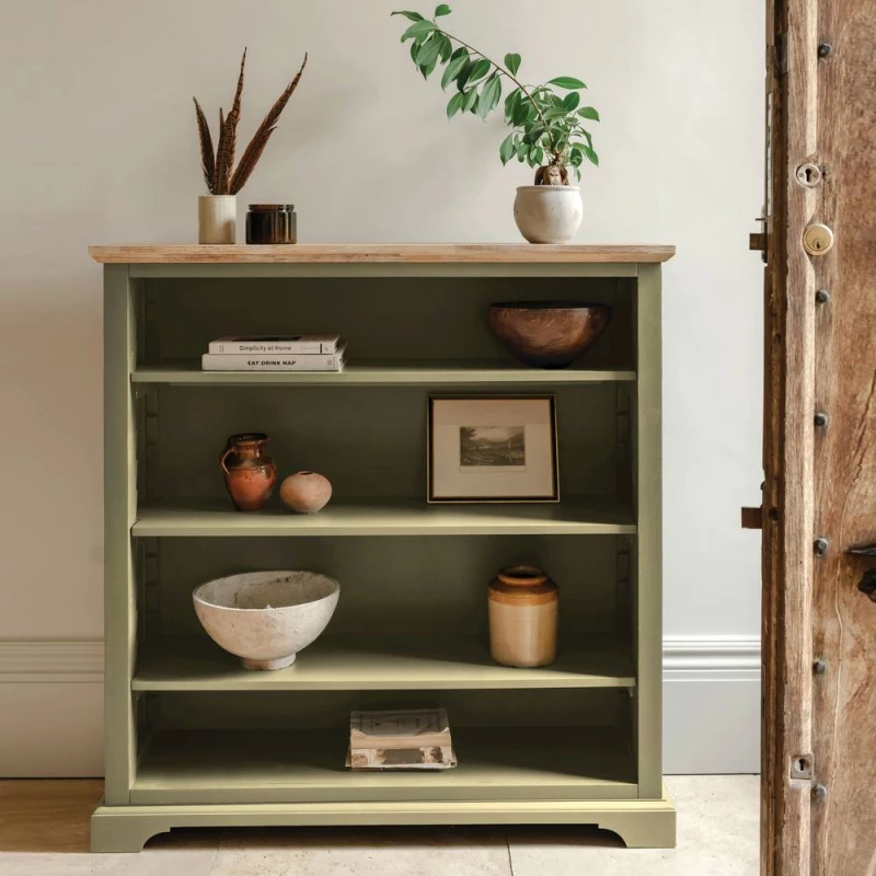Image of Statement Furniture Florence Bookcase with Adjustable Shelves, Fully Assembled Bookshelf in Light Green Light Green Unisex
