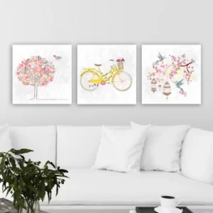 Image of P18333101 Multicolor Decorative Canvas Painting (3 Pieces)