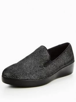 Image of FitFlop Superskate Black Glimmer Shoe Black Size 5 Women