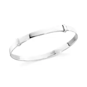 image of JG Signature Childrens Silver Plain Expanding Bangle