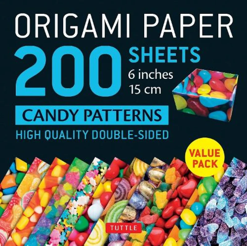 Image of Origami Paper 200 sheets Candy Patterns 6 (15 cm). Notebook / blank book. By Tuttle Studio" Books