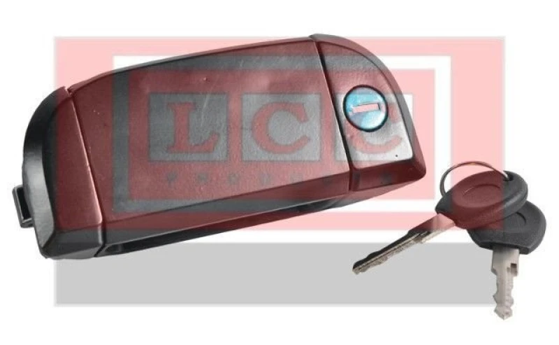 Image of LCC LCCF01109 Door Handle Front, black, with lock barrel Plastic Door Handle (1373)