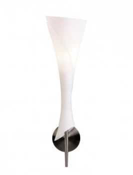 Image of Wall Lamp Switched 1 Light E14, Satin Nickel