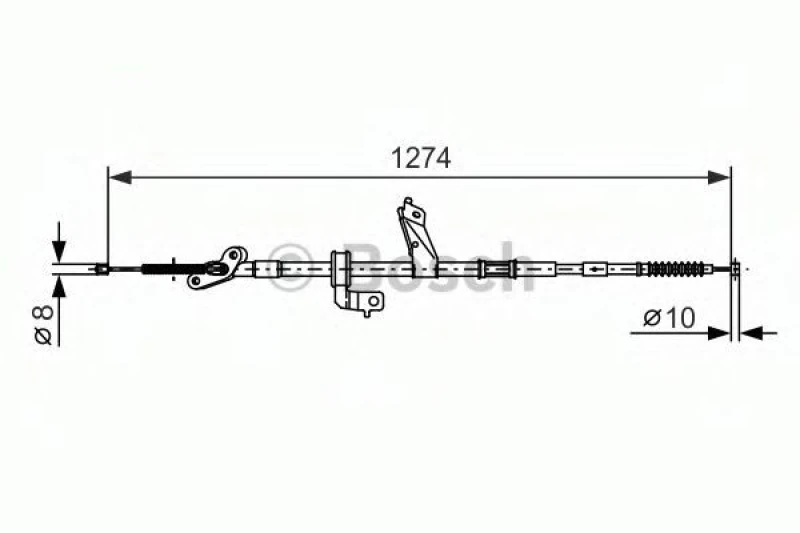 Image of Bosch 1 987 482 367 Brake Cable 1274mm Cable,parking brake (124)