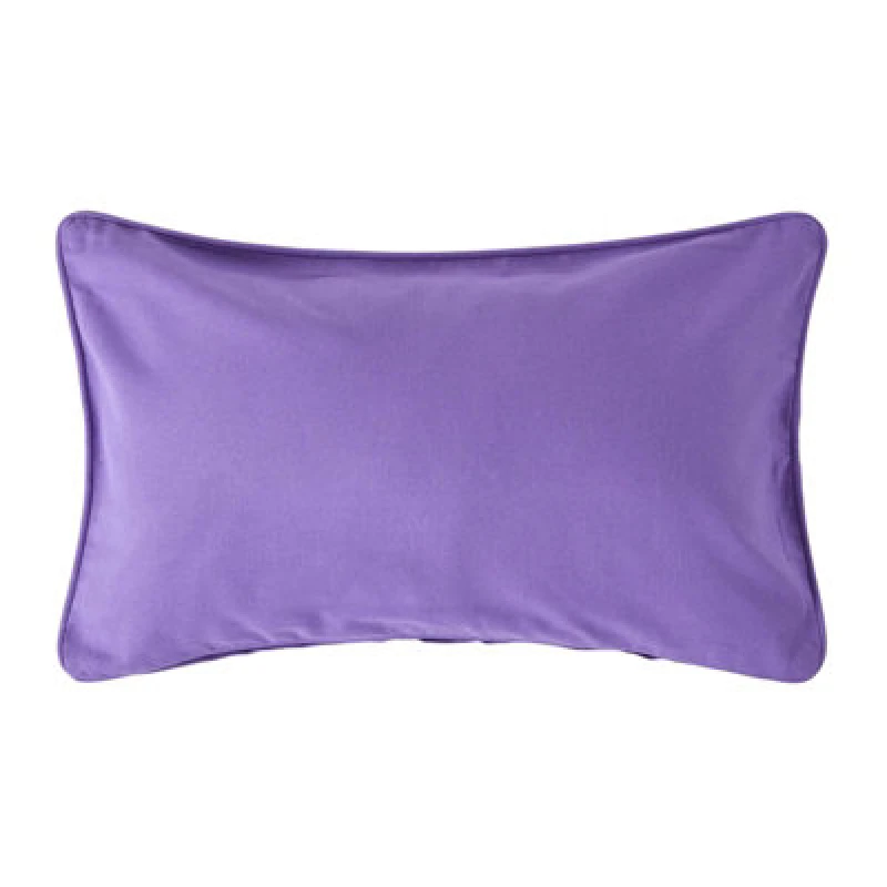 Image of Homescapes Cotton Plain Purple Rectangular Cushion Cover, 30 X 50 Cm