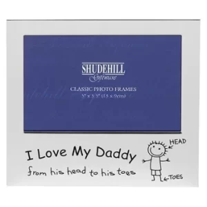 Image of Satin Silver Occasion Frame I Love My Daddy 5x3