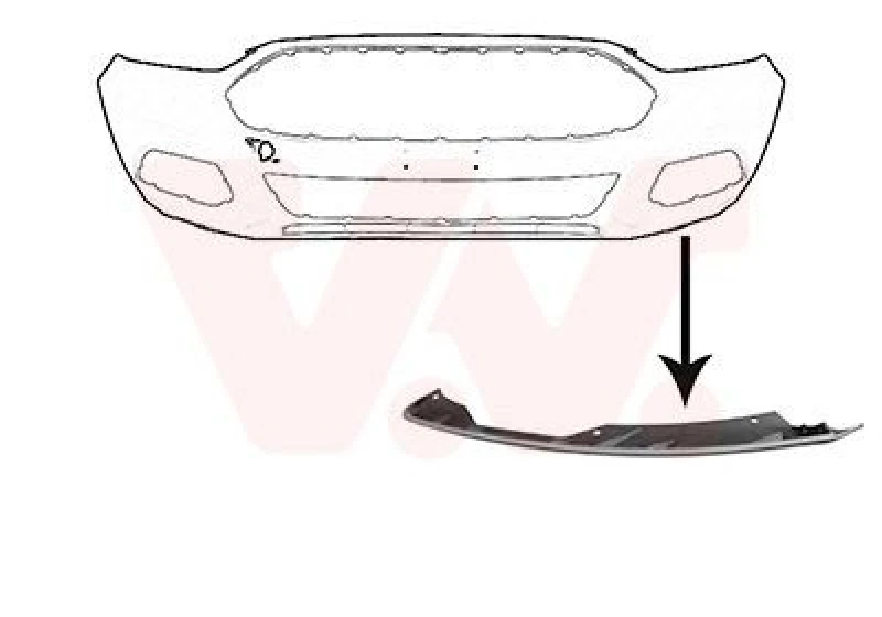 Image of VAN WEZEL Front splitter VAN WEZEL 1883501