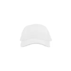 Image of Atlantis Rapper Destroyed 5 Panel Weathered Trucker Cap (One Size) (White/White)
