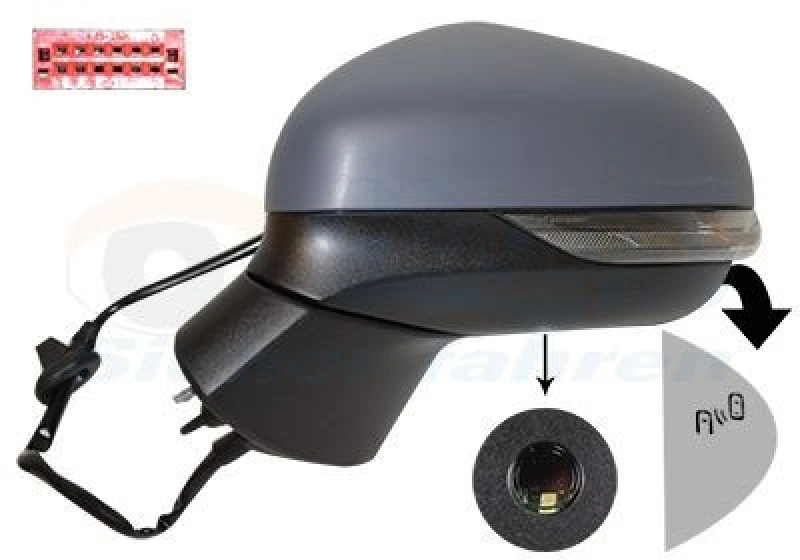 Image of VAN WEZEL Wing mirror VAN WEZEL 1809817