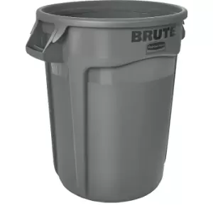 image of Rubbermaid BRUTE universal container, round, capacity approx. 121 l, grey