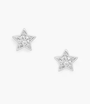 Image of Fossil Women Sterling Glitz Star Studs