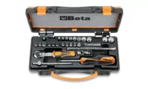 image of Beta Tools 900MB/C28 28pc 1/4" Sq Drive Bi-Hex Socket Bit Driver & Accessory Set