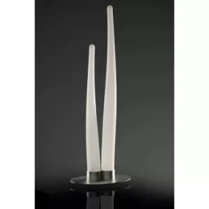 Image of Estalacta Table Lamp 2 Bulbs GU10 Indoor / Outdoor IP44, silver / opal white
