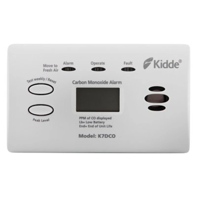 Image of Kidde K7Dco - 10 Year Travel Certified Digital Carbon Monoxide Alarm