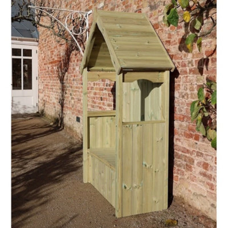 Image of Churnet Valley Garden Furniture Ltd Willow 2 Seat Storage Arbour - L60 X W130 X H211cm - Partially Assembled
