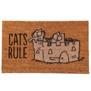 Image of Cat's Rule Simons Cat Coir Door Mat