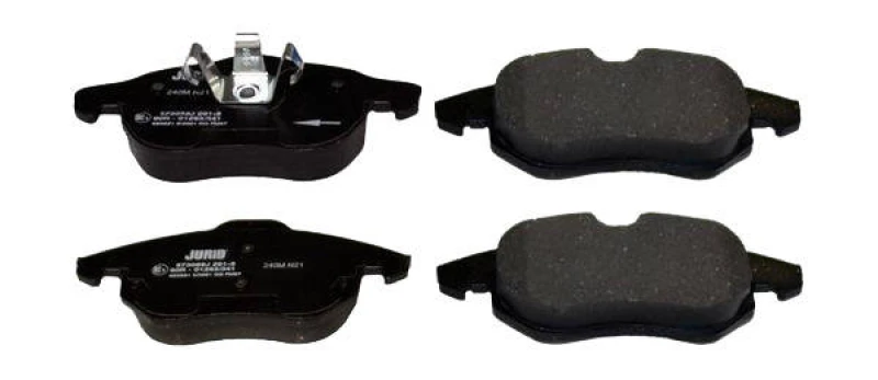 Image of JURID 573089J Brake pad set prepared for wear warning indicator, without accessories, with piston clip Brake Pad Set,disc brake (402)