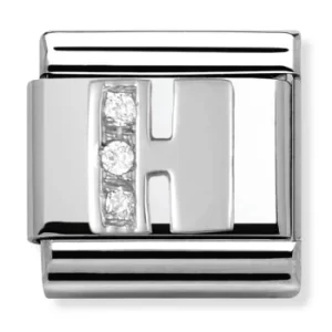 Image of Nomination CLASSIC Silvershine Letter H Charm 330301/08