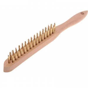 image of Faithfull Brass Scratch Wire Brush 2 Rows