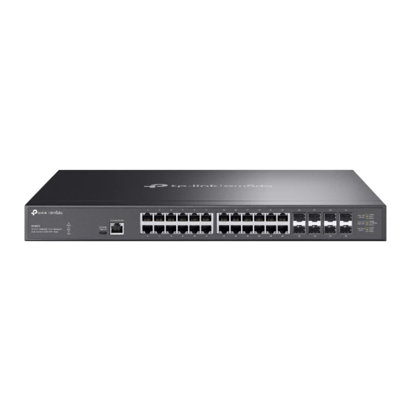 Image of TP Link Omada 24-Port 10GBASE-T L2+ Managed Switch with 8 10GE SFP+ Sl