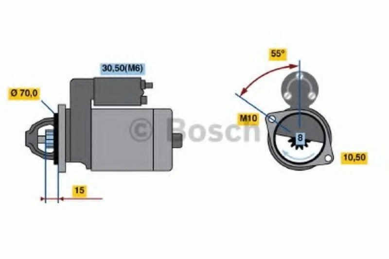 Image of Starter motor Bosch 0 986 018 630