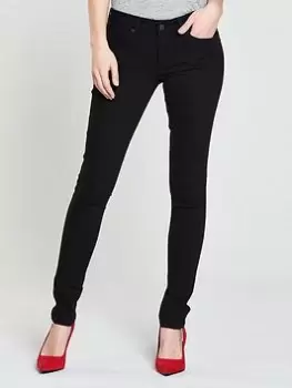 Image of Levis 711 Mid Rise Skinny Jean - Black, Size 26, Inside Leg 32, Women