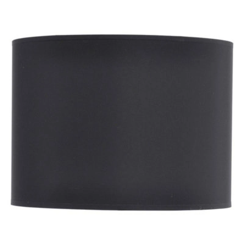 Image of Buttercup Farm Lined Drum Lampshade - Fabric/viscose/polyamide Fram - L35.5 X W35.5 X H26cm - Black/silver