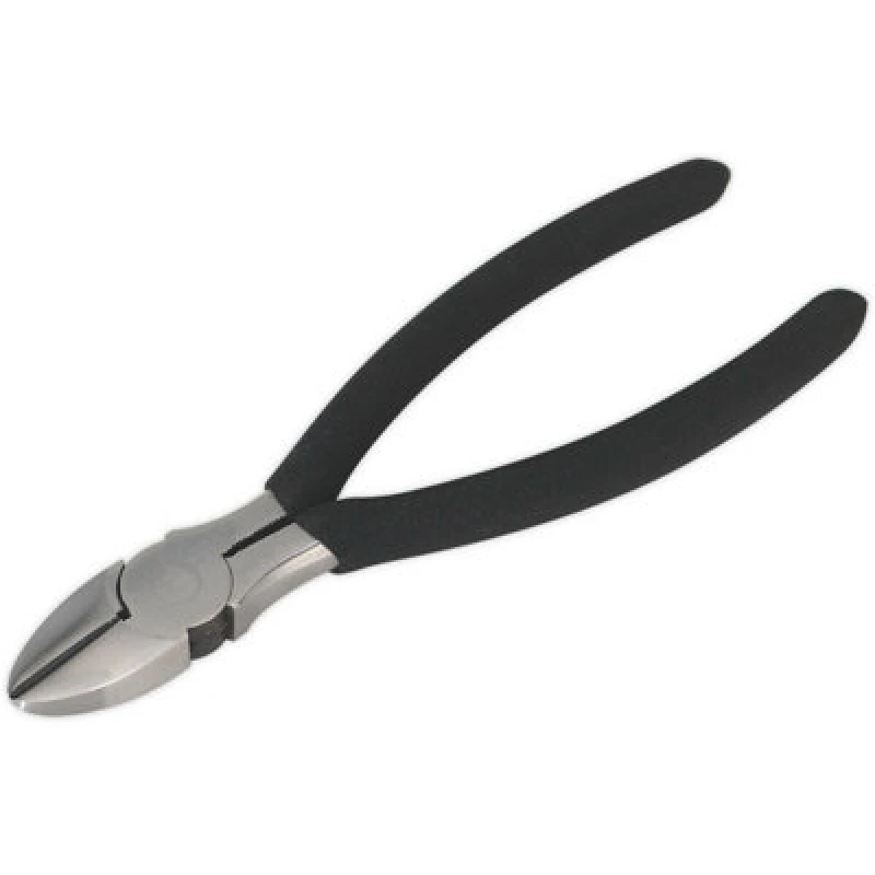Image of Loops 150mm Side Cutter Pliers - Drop Forged Steel - 10mm Jaw Capacity - Foam Grip Metallics