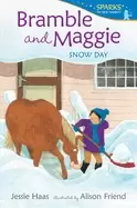 Image of bramble and maggie snow day