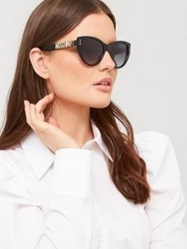 image of Moschino Cateye Logo Arm Sunglasses