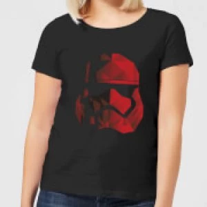 Image of Star Wars Jedi Cubist Trooper Helmet Black Womens T-Shirt - Black